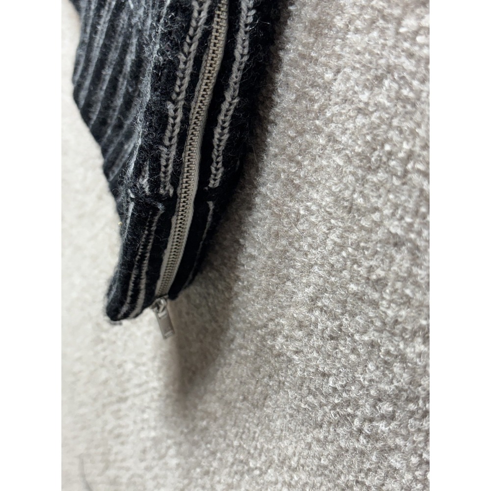 Naadam‎ Wool Cashmere Sweater Dress Small Black Gray Turtleneck Mini Zipper EUC - Picture 4 of 7